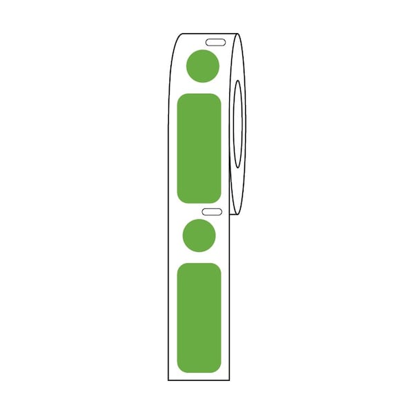 Label/Dot Combo Roll, Cryo, Direct Thermal, 33x13mm & 9.5mm Dot, for 2.0mL Tubes, Orange, 500PK